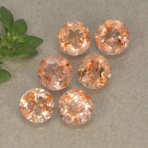 Achetez naturel 3,21ct orange pierre de soleil gems, coupe roude, en provenance inde chez gemselect. en stock, livraison internationale!