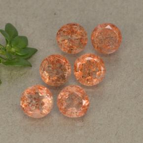 Achetez naturel 3,36ct orange pierre de soleil gems, coupe roude, en provenance inde chez gemselect. en stock, livraison internationale!