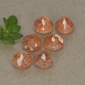 Achetez naturel 3,36ct orange pierre de soleil gems, coupe roude, en provenance inde chez gemselect. en stock, livraison internationale!