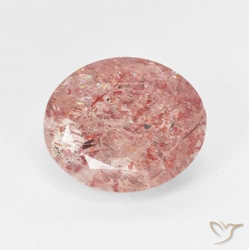 5.01ct Naturel Rose Pierre de soleil, ovale, Translucide