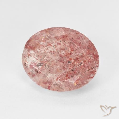 Pierre de soleil Rose naturelle ovale, 5.01 ct, Translucide