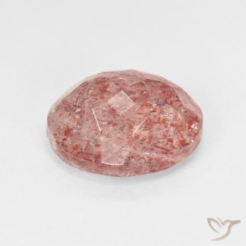 Pierre de soleil Rose naturelle ovale, 5.01 ct, Translucide