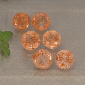 Achetez naturel 3.64ct Orange rougeâtre Pierre de Soleil  gems, Coupe roude, En provenance Inde chez GemSelect. En stock, livraison internationale!