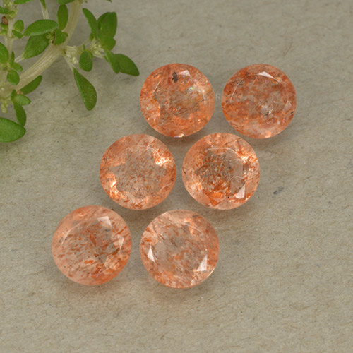 Achetez naturel 3.47ct Orange rougeâtre Pierre de Soleil  gems, Coupe roude, En provenance Inde chez GemSelect. En stock, livraison internationale!