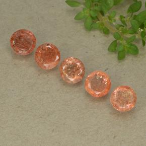 Achetez naturel 2.72ct Orange Pierre de Soleil  gems, Coupe roude, En provenance Inde chez GemSelect. En stock, livraison internationale!