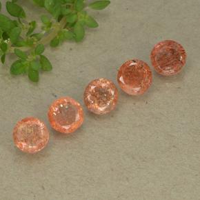 Achetez naturel 2.72ct Orange Pierre de Soleil  gems, Coupe roude, En provenance Inde chez GemSelect. En stock, livraison internationale!