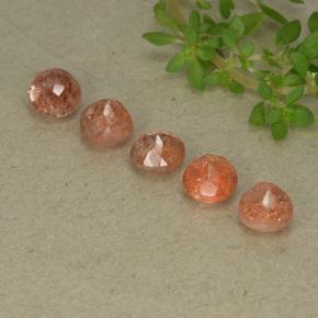 Achetez naturel 2.72ct Orange Pierre de Soleil  gems, Coupe roude, En provenance Inde chez GemSelect. En stock, livraison internationale!