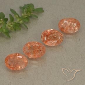 Shop natural 2.95ct Orange pamplemousse Pierre de soleil gems, ovale, from Inde at GemSelect. In stock, global shipping!