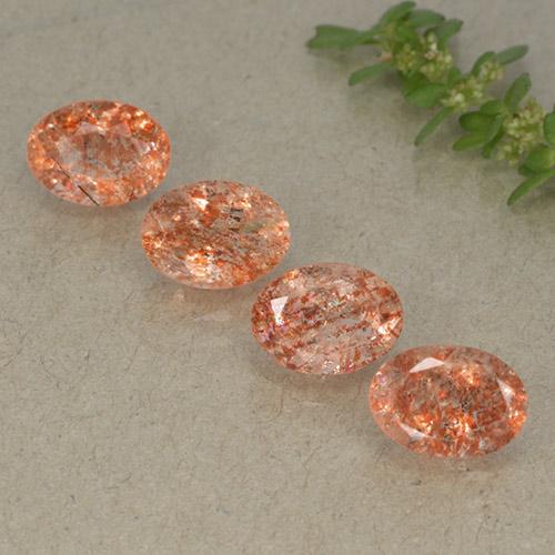 Achetez naturel 3.64ct Orange rougeâtre Pierre de Soleil  gems, Coupe ovale, En provenance Inde chez GemSelect. En stock, livraison internationale!