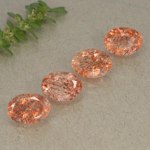 Achetez naturel 3.64ct Orange rougeâtre Pierre de Soleil  gems, Coupe ovale, En provenance Inde chez GemSelect. En stock, livraison internationale!