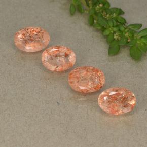 Achetez naturel 3,36ct orange pierre de soleil gems, coupe ovale, en provenance inde chez gemselect. en stock, livraison internationale!