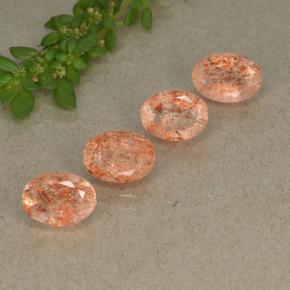 Achetez naturel 3,36ct orange pierre de soleil gems, coupe ovale, en provenance inde chez gemselect. en stock, livraison internationale!