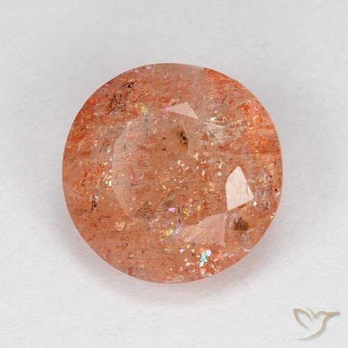 Pierre de soleil Orange pamplemousse naturelle Tour, 4.55 ct, Translucide