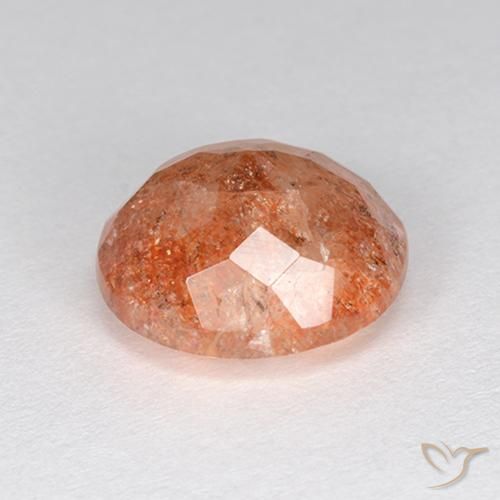 Pierre de soleil Orange pamplemousse naturelle Tour, 4.55 ct, Translucide
