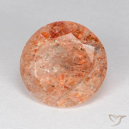 Pierre de soleil Orange gingembre naturelle Tour, 4.06 ct, Translucide