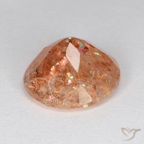 Pierre de soleil Orange gingembre naturelle Tour, 4.06 ct, Translucide
