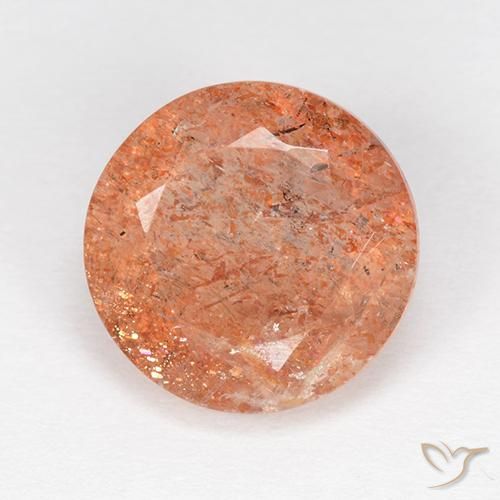 4.21ct Naturel Orange gingembre Pierre de soleil, Tour, Translucide