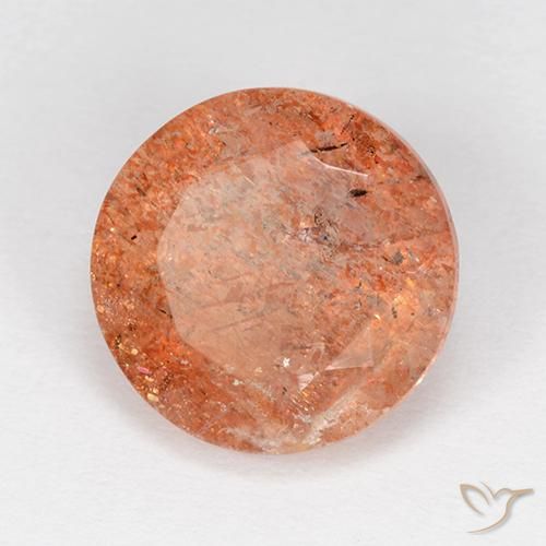 Pierre de soleil Orange gingembre naturelle Tour, 4.21 ct, Translucide