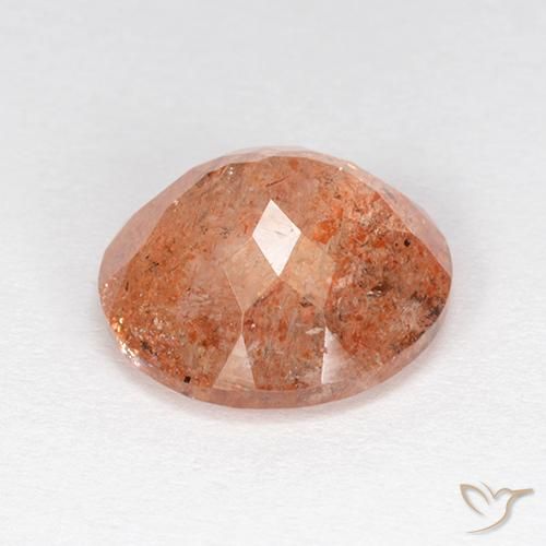 Pierre de soleil Orange gingembre naturelle Tour, 4.21 ct, Translucide