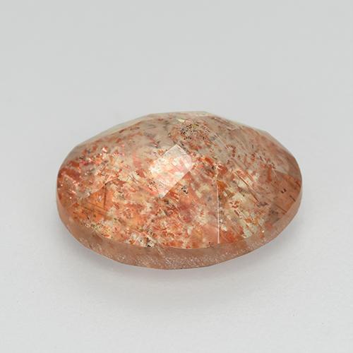Pierre de Soleil  Orange rougeâtre naturelle Coupe ovale, 3.31 ct, Transparent