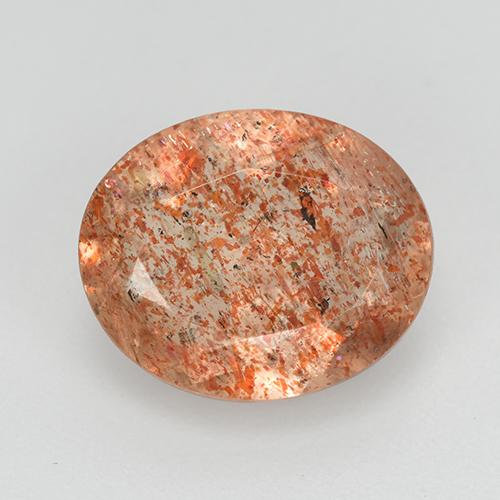Pierre de Soleil  Orange clair naturelle Coupe ovale, 3.62 ct, Transparent