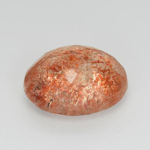 Pierre de soleil orange naturelle coupe ovale, 3,32 ct, transparent