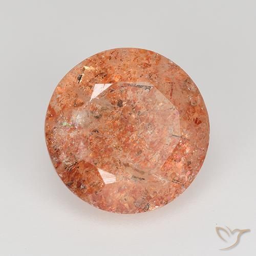 Pierre de soleil Orange pamplemousse naturelle Tour, 4.61 ct, Translucide