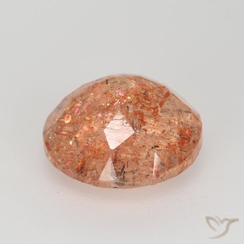 Pierre de soleil Orange pamplemousse naturelle Tour, 4.61 ct, Translucide