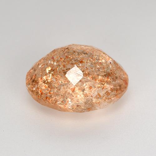Pierre de soleil orange naturelle coupe ovale, 4,91 ct, translucide