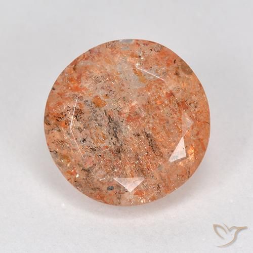 Pierre de soleil Orange moyen-léger naturelle Tour, 4.40 ct, Translucide