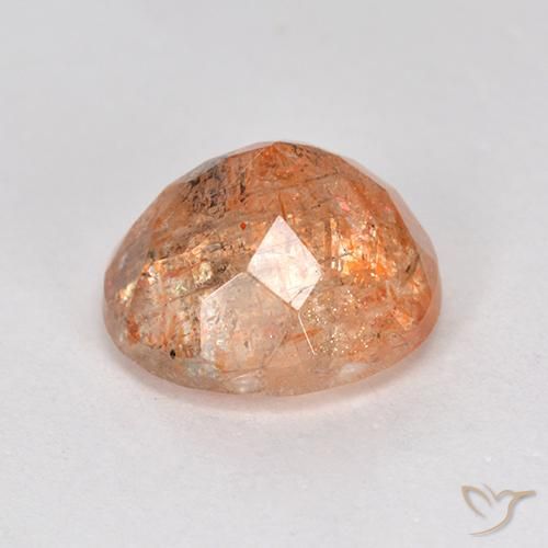 Pierre de soleil Orange moyen-léger naturelle Tour, 4.40 ct, Translucide