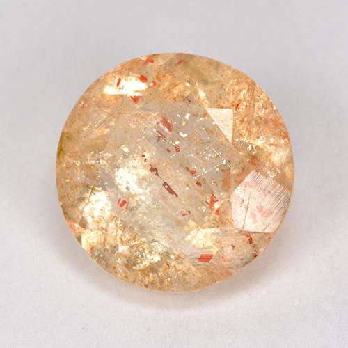 Pierre de Soleil  Orange naturelle Coupe roude, 4.05 ct, Transparent