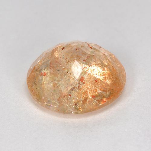 Pierre de Soleil  Orange naturelle Coupe roude, 4.05 ct, Transparent