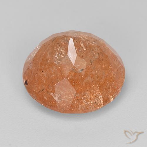 Pierre de soleil Orange rougeâtre naturelle Tour, 4.67 ct, Translucide