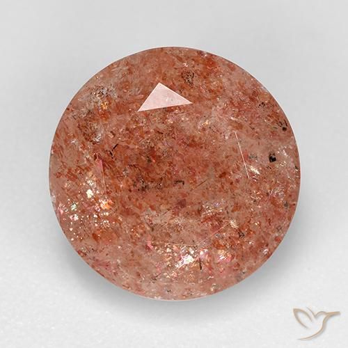 4.72ct Naturel Orange chaud Pierre de soleil, Tour, Translucide