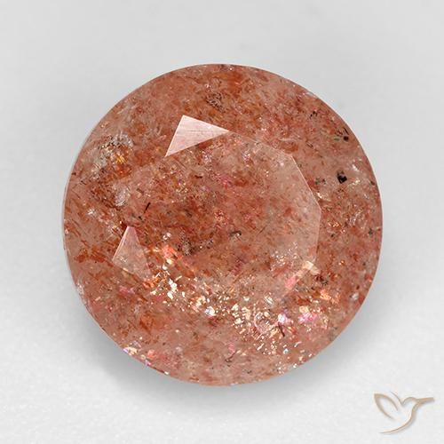 Pierre de soleil Orange chaud naturelle Tour, 4.72 ct, Translucide