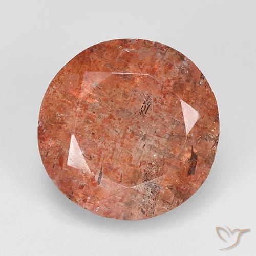 4.80ct Naturel Orange chaud Pierre de soleil, Tour, Translucide