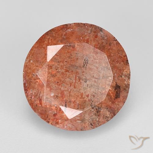 Pierre de soleil Orange chaud naturelle Tour, 4.80 ct, Translucide
