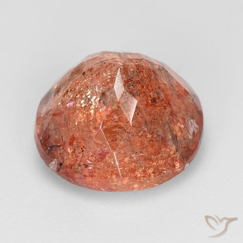 Pierre de soleil Orange chaud naturelle Tour, 4.80 ct, Translucide