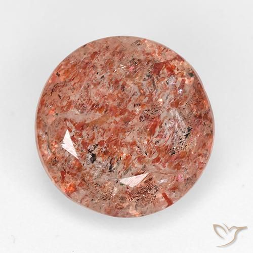 4.91ct Naturel Orange rougeâtre Pierre de soleil, Tour, Translucide