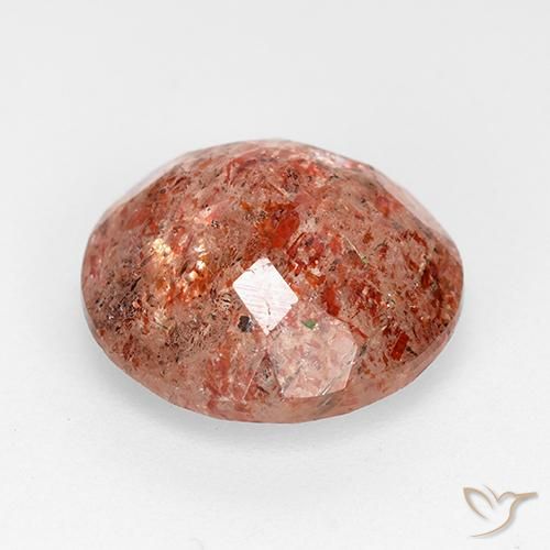 Pierre de soleil Orange rougeâtre naturelle Tour, 4.91 ct, Translucide