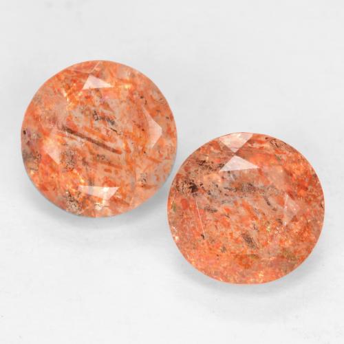 Achetez naturel 1,65ct orange pierre de soleil gems, coupe roude, en provenance inde chez gemselect. en stock, livraison internationale!