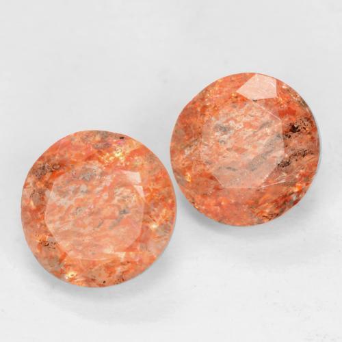 Achetez naturel 1,65ct orange pierre de soleil gems, coupe roude, en provenance inde chez gemselect. en stock, livraison internationale!