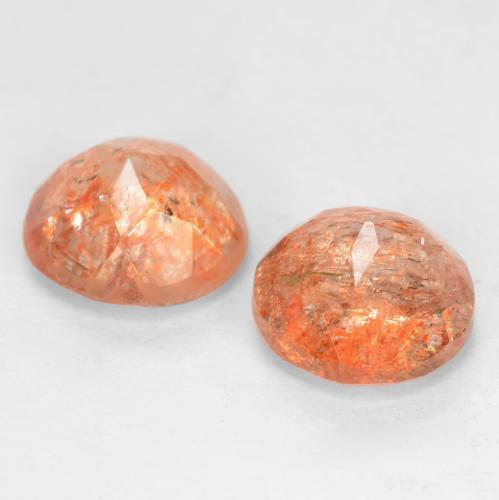 Achetez naturel 1,65ct orange pierre de soleil gems, coupe roude, en provenance inde chez gemselect. en stock, livraison internationale!
