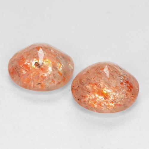 Achetez naturel 1,46ct orange pierre de soleil gems, coupe roude, en provenance inde chez gemselect. en stock, livraison internationale!