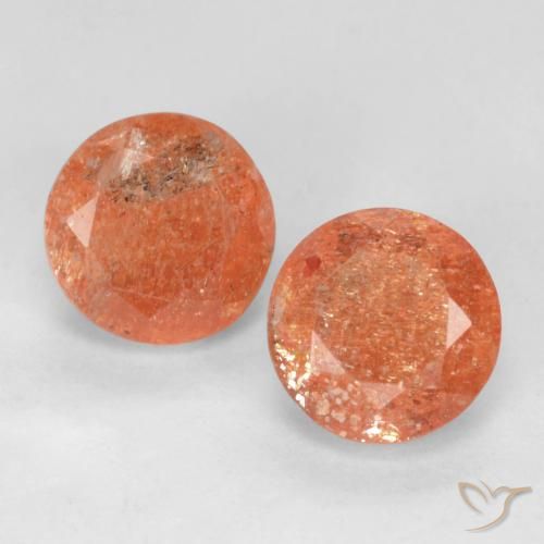 1.96ctw Naturel Orange moyen Pierre de soleil, Tour, Translucide