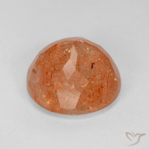 Pierre de soleil Orange rougeâtre naturelle Tour, 4.67 ct, Translucide