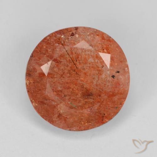 4.86ct Naturel Orange pamplemousse Pierre de soleil, Tour, Translucide