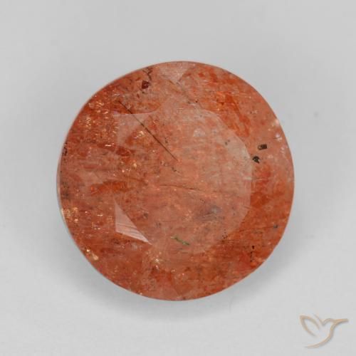 Pierre de soleil Orange pamplemousse naturelle Tour, 4.86 ct, Translucide