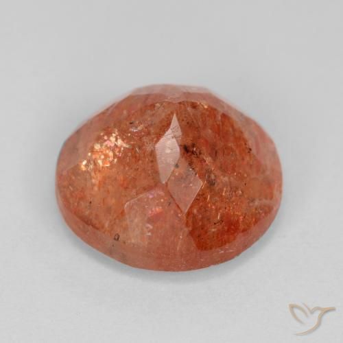 Pierre de soleil Orange pamplemousse naturelle Tour, 4.86 ct, Translucide